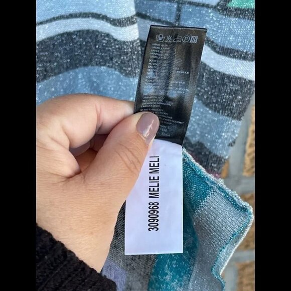 Custo Barcelona Sparkly Mosaic Knit Dress medium - Picture 6 of 8